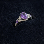 Marguerite | Amethyst White Gold Knot Ring