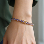 Rosalind | Amethyst White Gold Bracelet