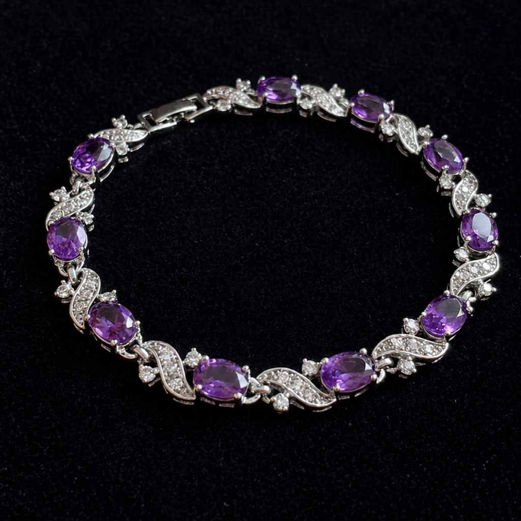 Cordelia | Violet White Gold Bracelet