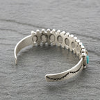 Kerry | Silver Turquoise Row Cuff Bracelet