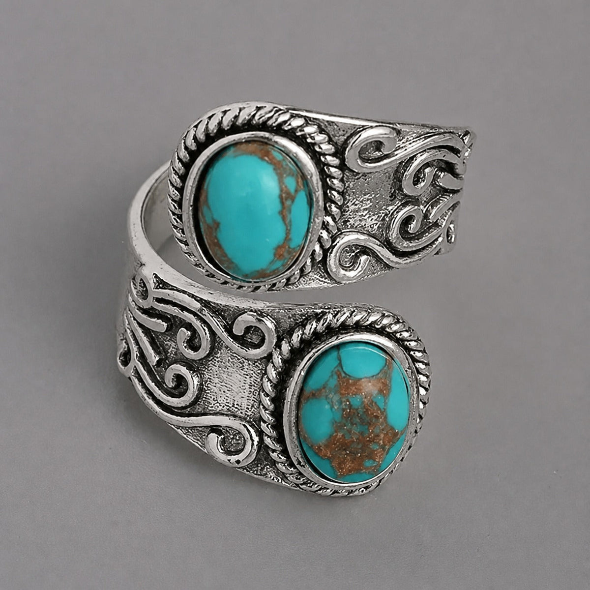 Jocelyn | Silver Turquoise Wrap Ring