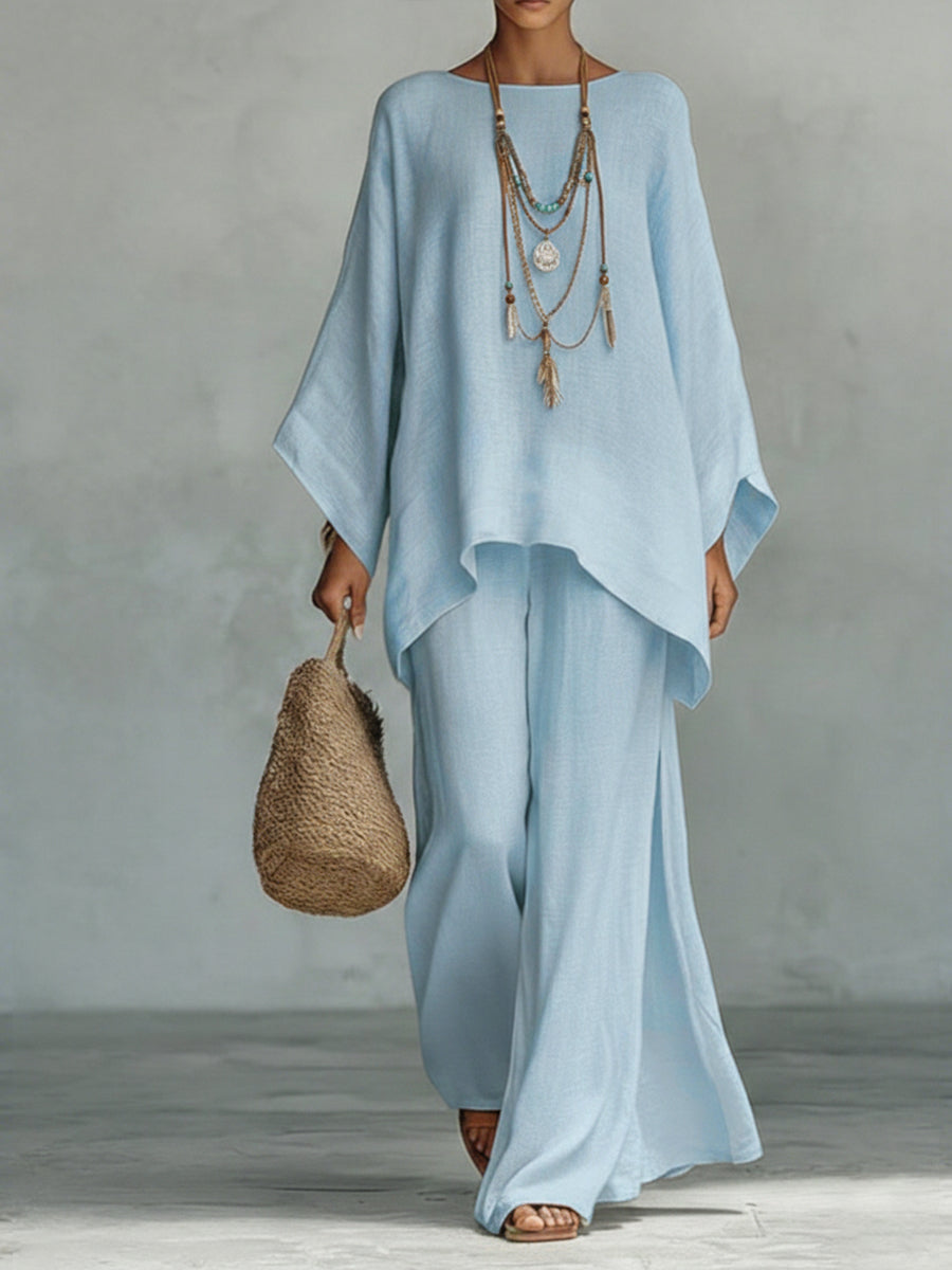 Jacqui | Elegant Wide Sleeve and Trouser Set