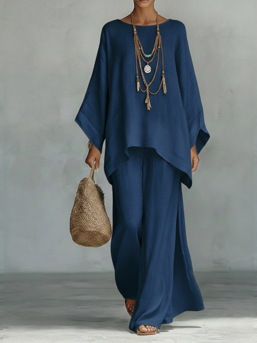 Jacqui | Elegant Wide Sleeve and Trouser Set