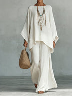 Jacqui | Elegant Wide Sleeve and Trouser Set
