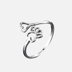 Adjustable Paw and Heart Ring