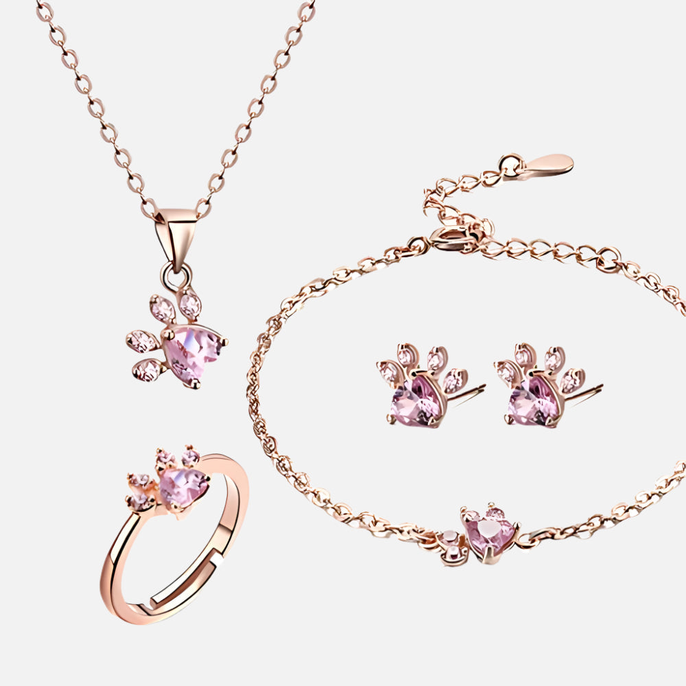 Paws | Rose Gold Jewellery Set