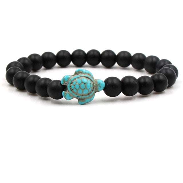 Unique Turtle Bracelets with Natural Stone Beads