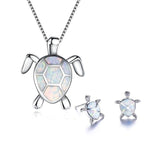 Valentina | Opal Silver Sea Turtle Set