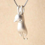 Clara | Silver Kitten Necklace