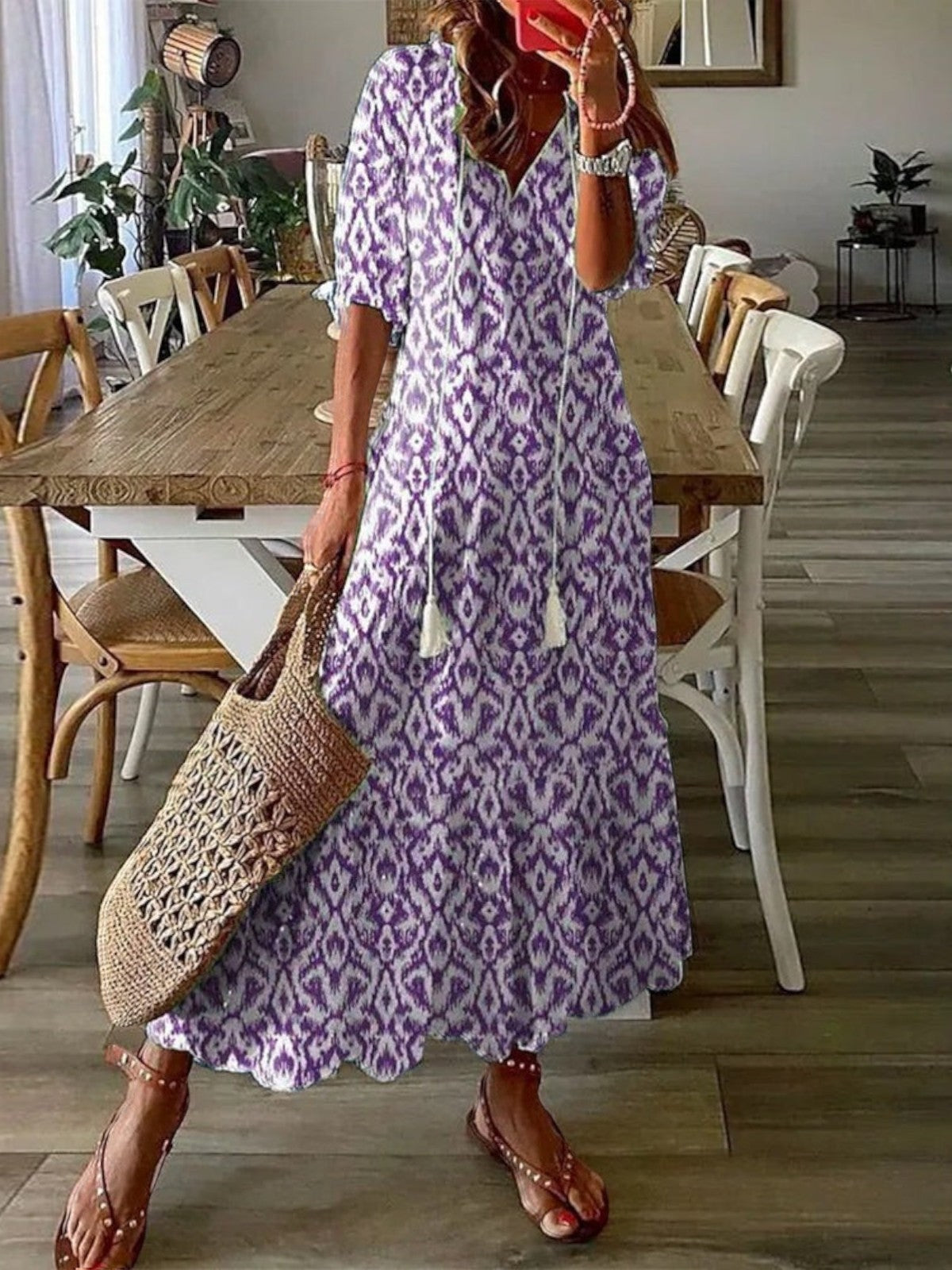 Poppy | Boho V-Neck Summer Dress