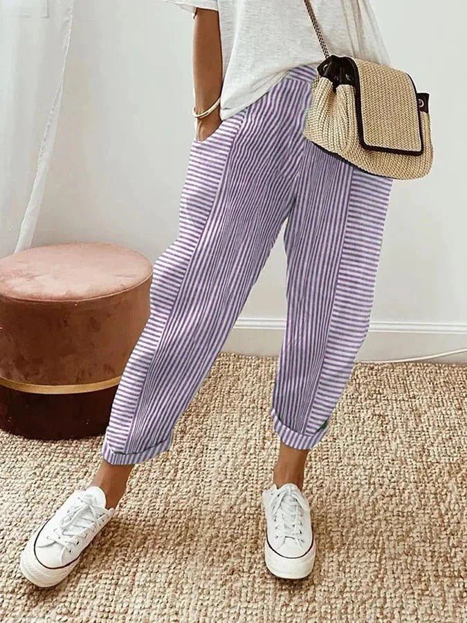 Rosie | Relaxed Striped Summer Pants