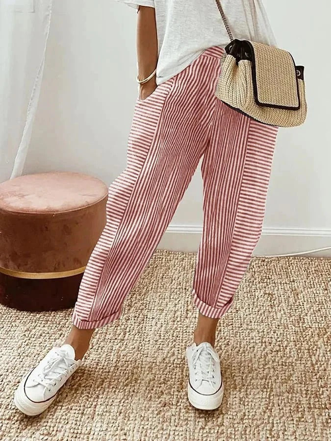 Estelle | Relaxed Striped Summer Pants