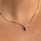 Ines | Minimal Sapphire Necklace
