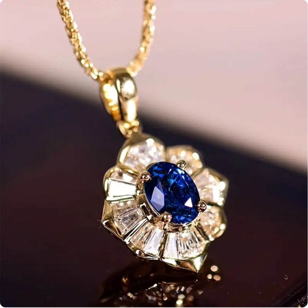Kavella | Sapphire Pendant Necklace