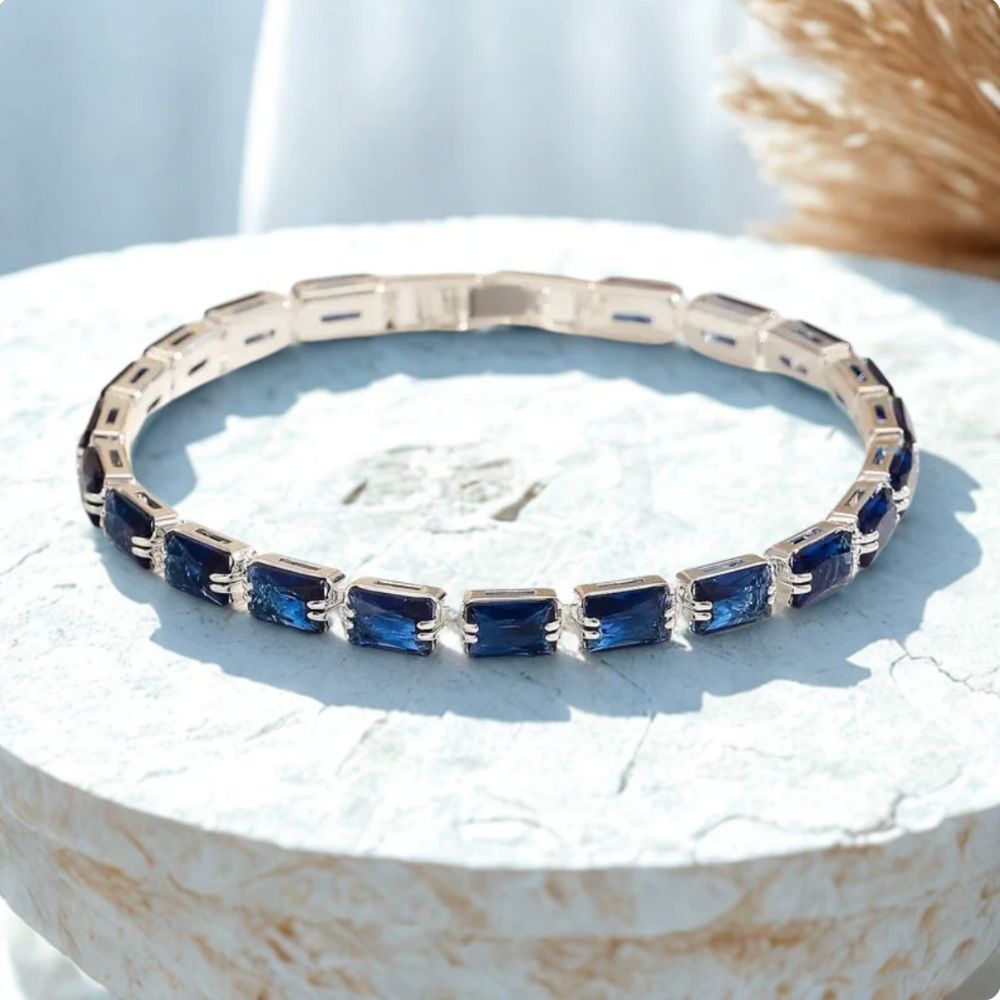 Mireda | Sapphire Charm Bracelet