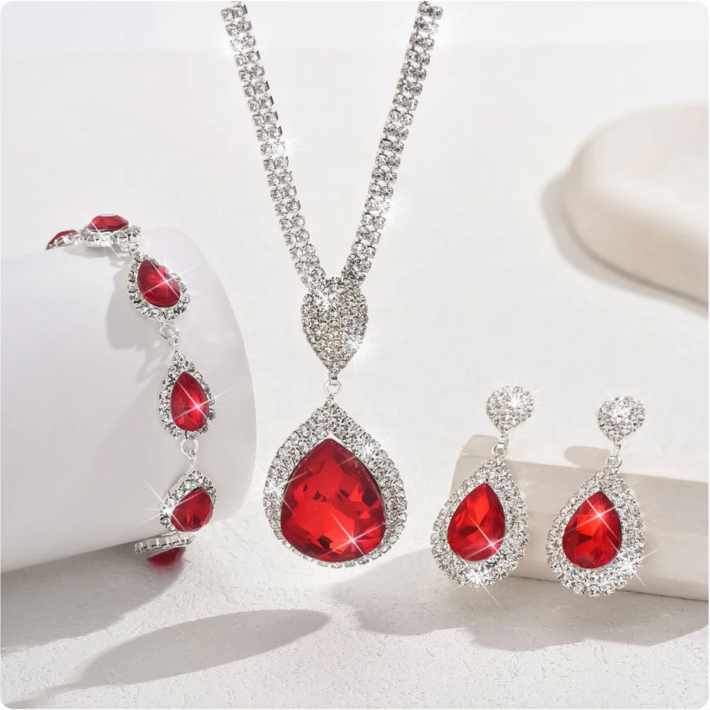 Thalia | Ruby Jewellery Set