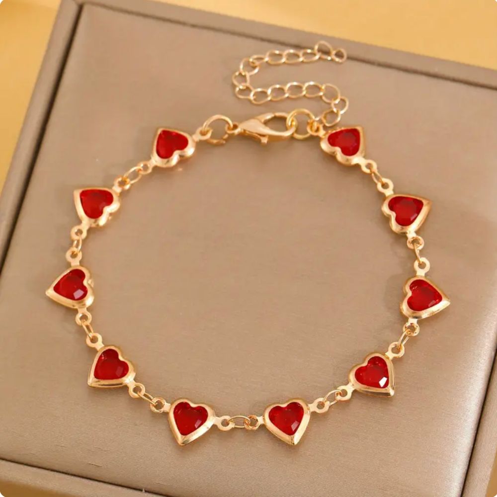Farah | Ruby Gold Bracelet