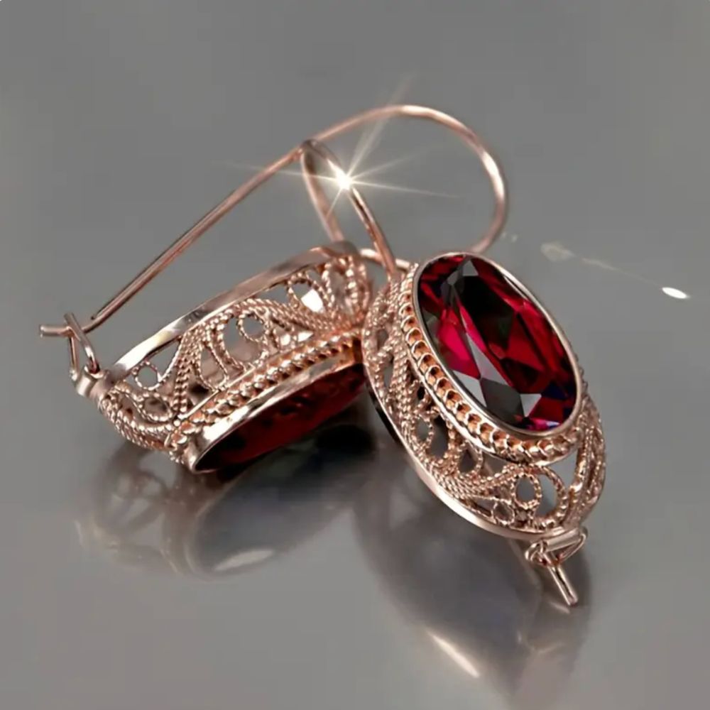 Talia | Ruby Stud Earrings