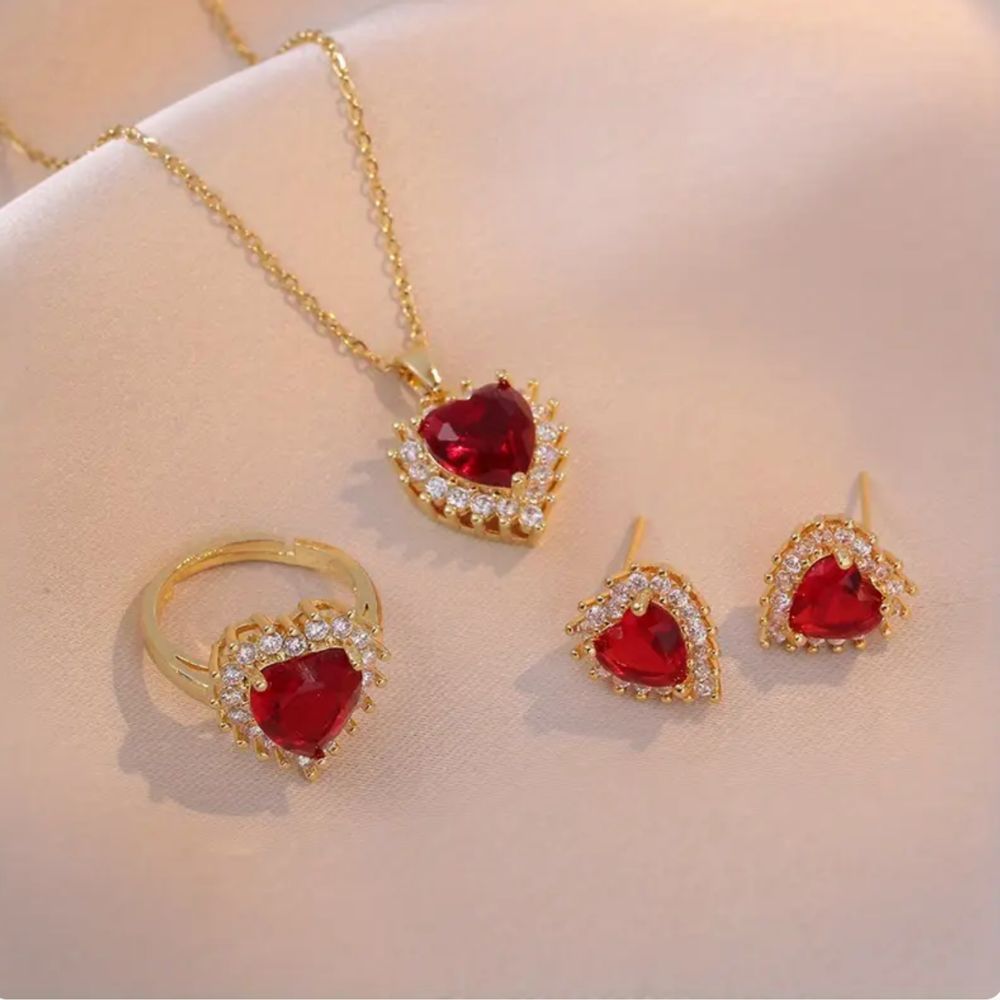 Anais | Ruby Jewellery Set