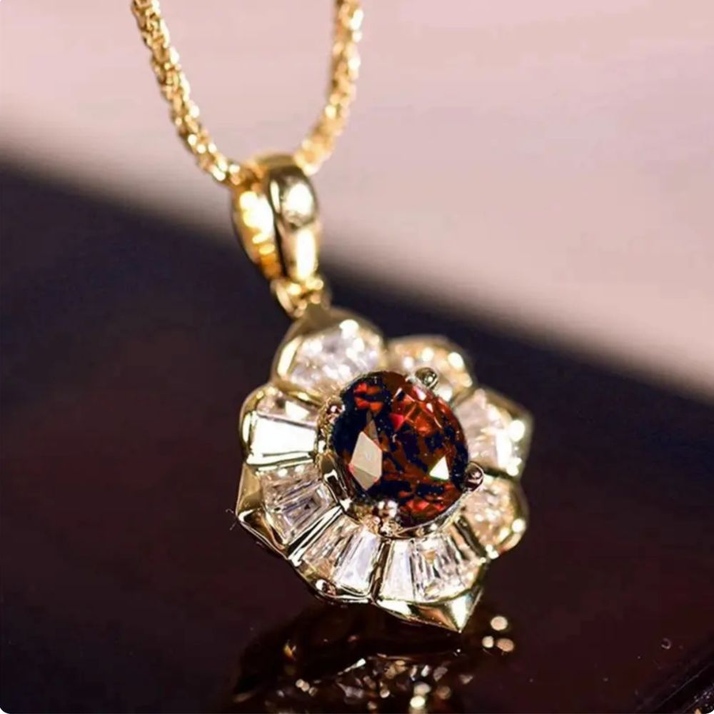 Nadia | Ruby Pendant Necklace