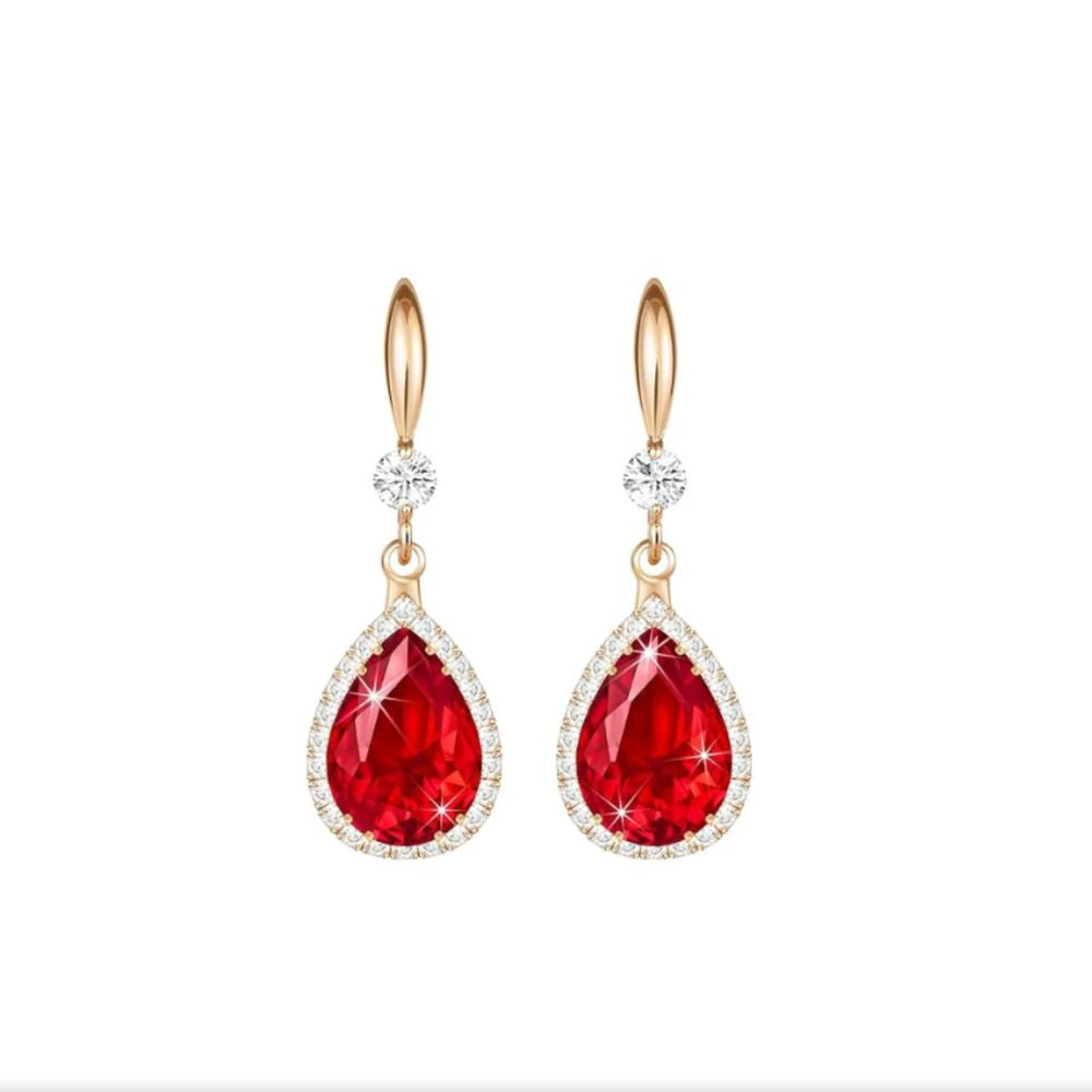 Tilly | Ruby Teardrop Earrings