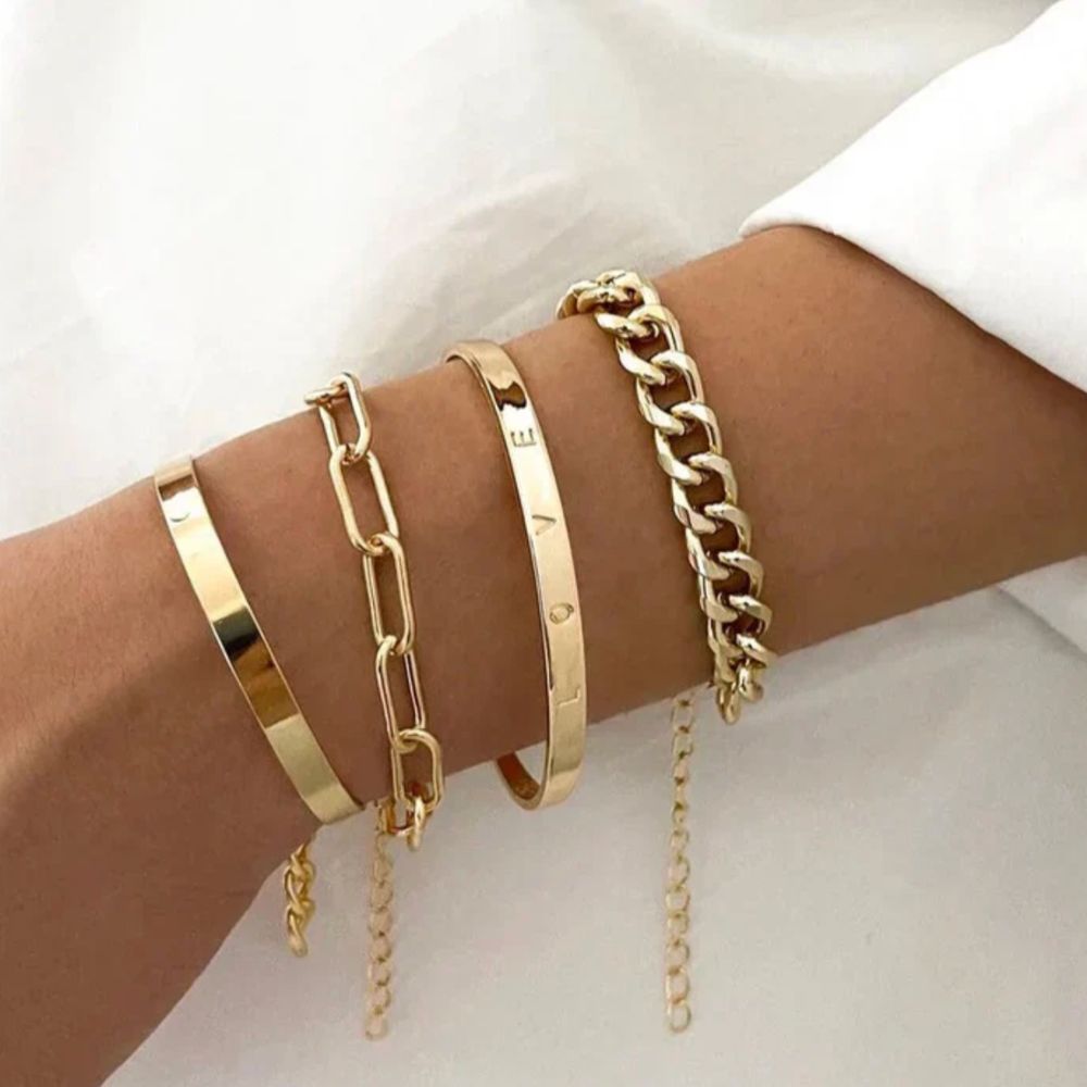 Kalliope | Gold Bracelet Set