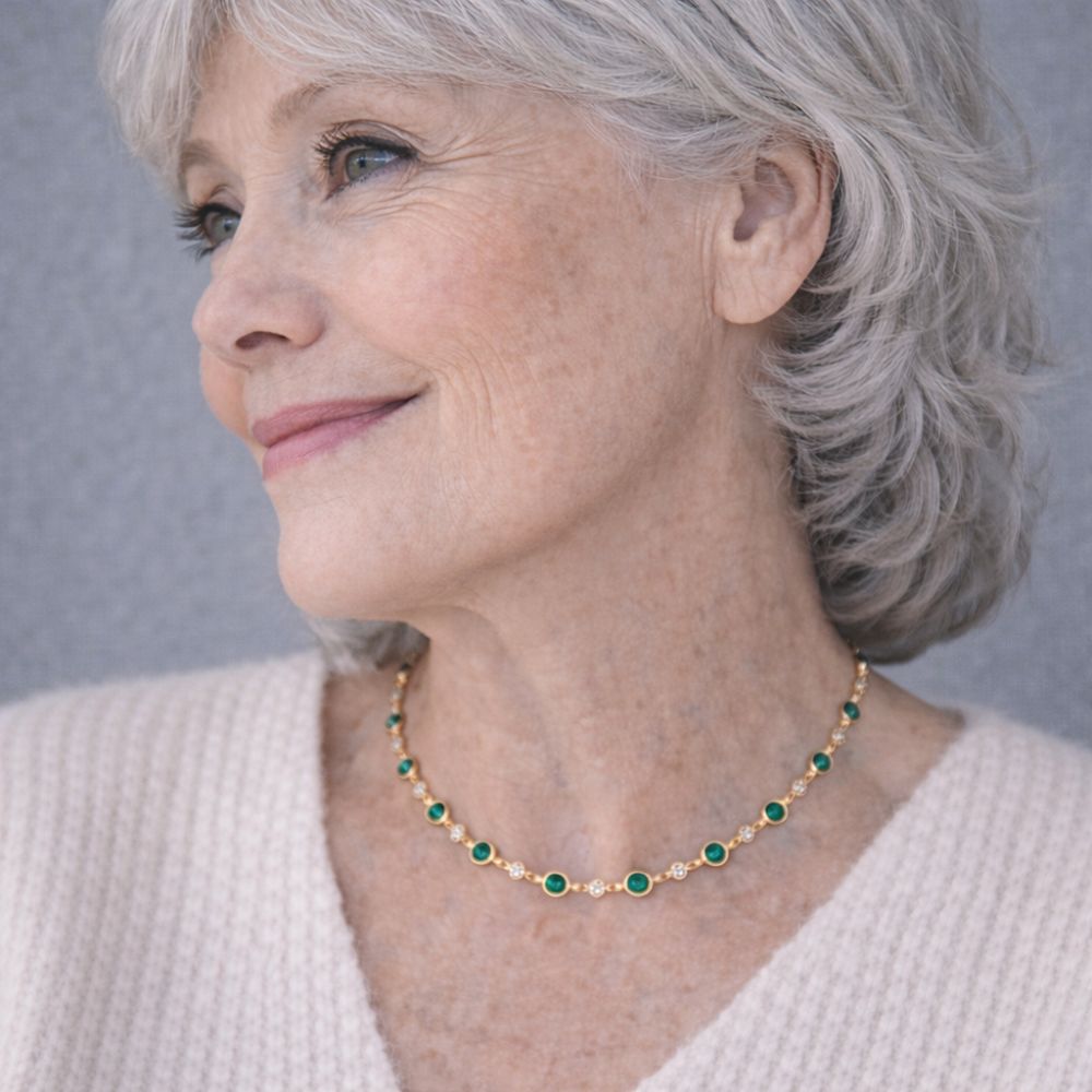 Sage | Emerald Pendant Necklace