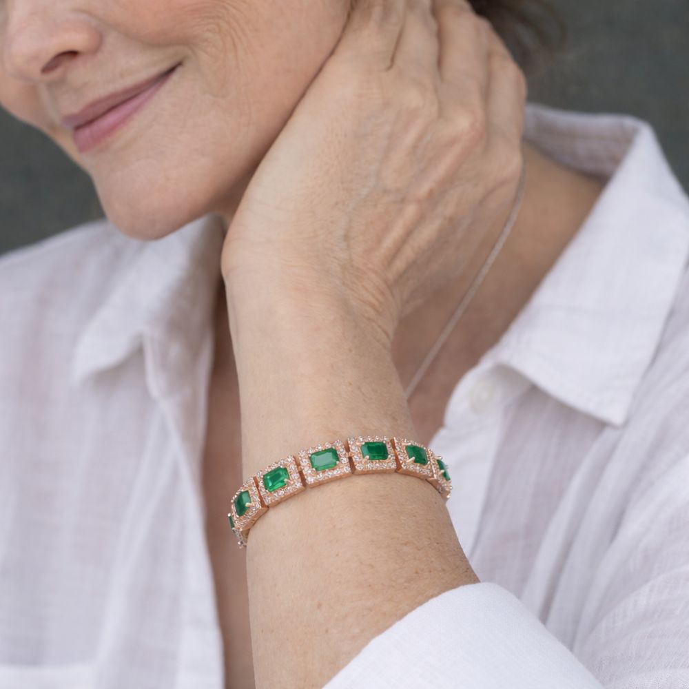 Olivia | Emerald Statement Bracelet