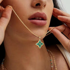 Noelle | Emerald Pendant Necklace