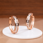Stylish Crystal Hoops |