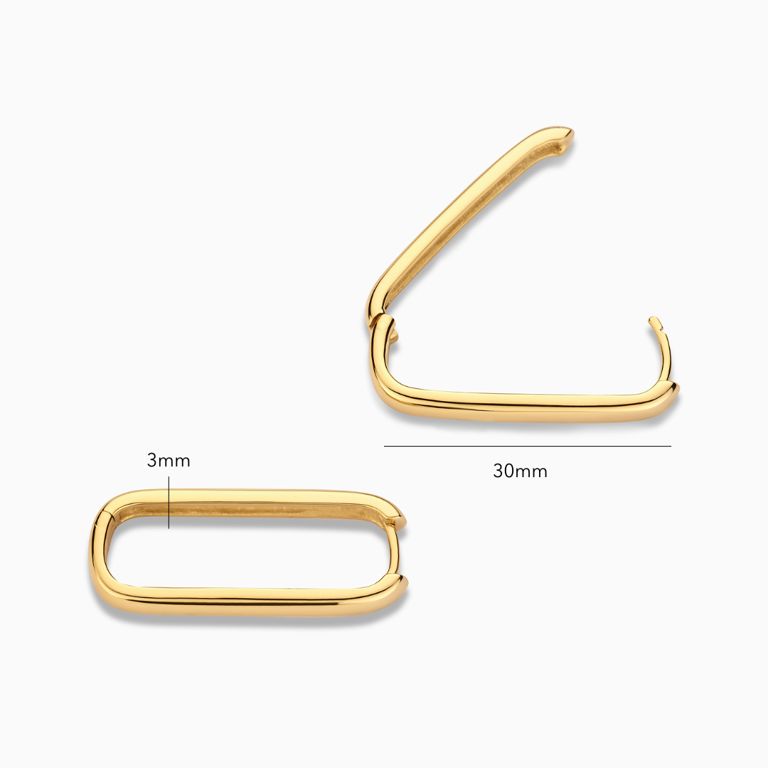 Bérénice | Gold Circle Hoop Earrings