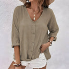 Bonnie | Casual Relaxed Button-Up Blouse
