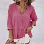 Bonnie | Casual Relaxed Button-Up Blouse
