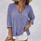 Bonnie | Casual Relaxed Button-Up Blouse