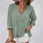 Bonnie | Casual Relaxed Button-Up Blouse