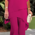 Rowena | Elegant Draped Palazzo Pants Set