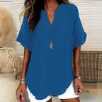 Margaux | Stylish Mid Sleeve V-Neck Blouse