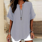 Margaux | Stylish Mid Sleeve V-Neck Blouse