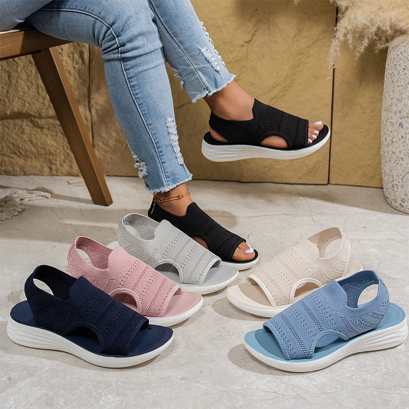Cecily | Women's Platform Sandals, Breathable Knit