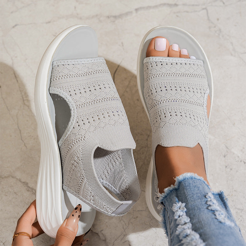 Cecily | Women's Platform Sandals, Breathable Knit