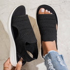 Cecily | Women's Platform Sandals, Breathable Knit