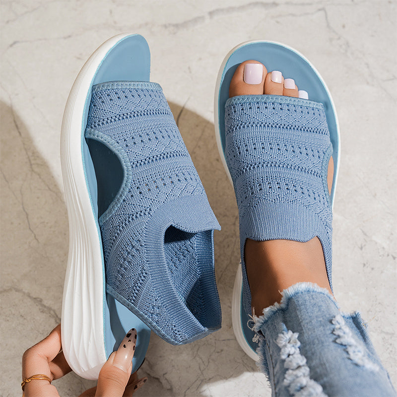 Cecily | Women's Platform Sandals, Breathable Knit