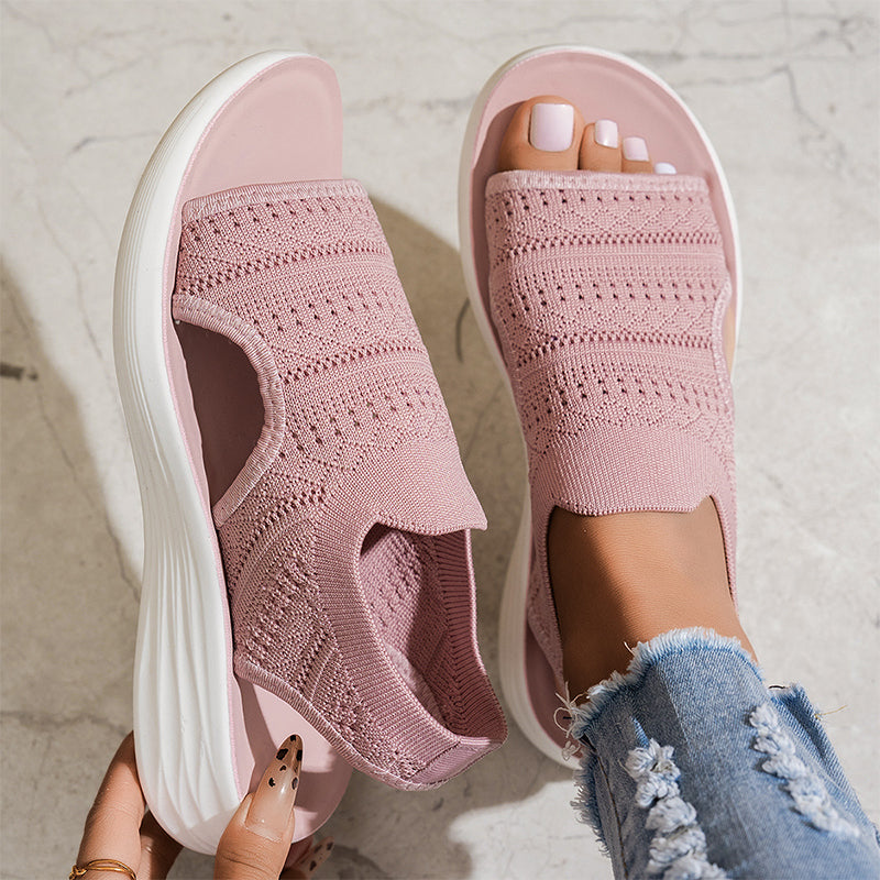 Cecily | Women's Platform Sandals, Breathable Knit