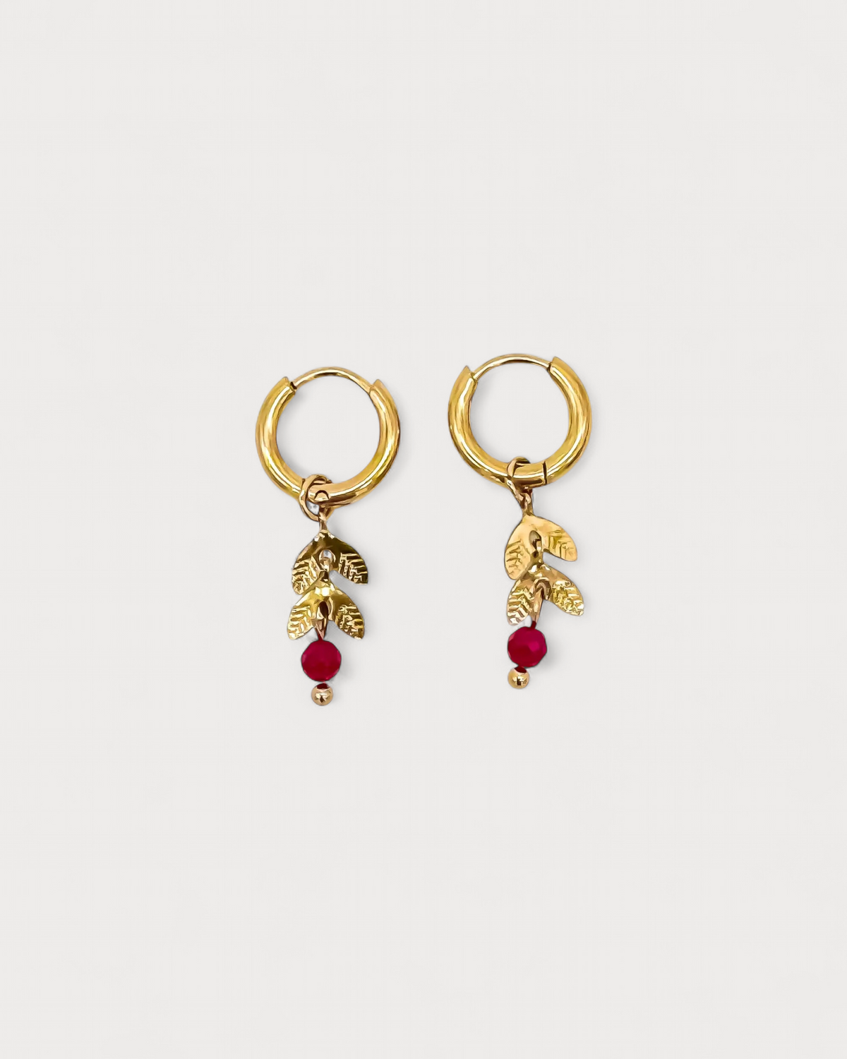 Stone Leaf  Earrings | Natural Stone | Stainless Steel