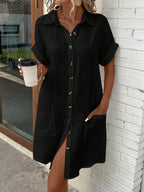 Araminta | Timeless V-Neck Blouse Dress