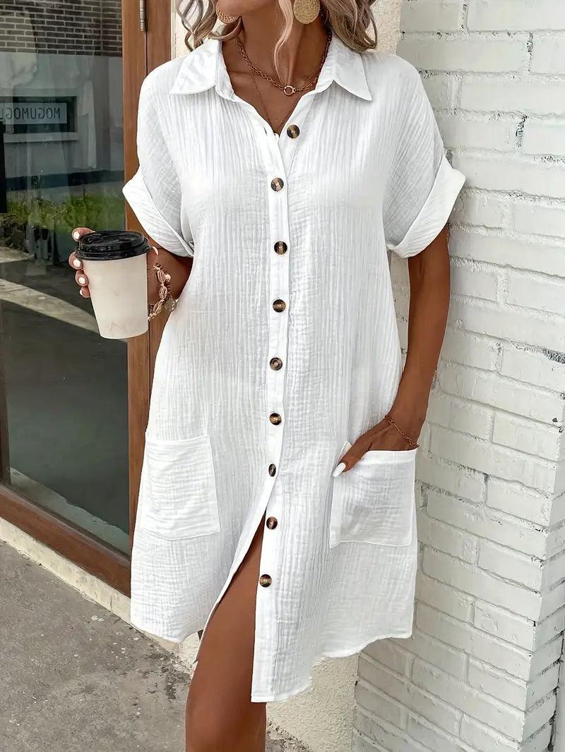 Araminta | Timeless V-Neck Blouse Dress