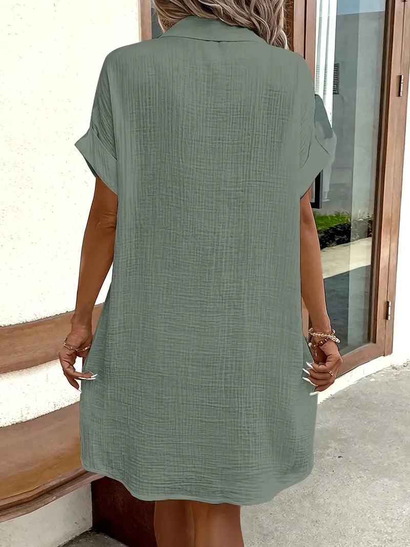 Araminta | Timeless V-Neck Blouse Dress