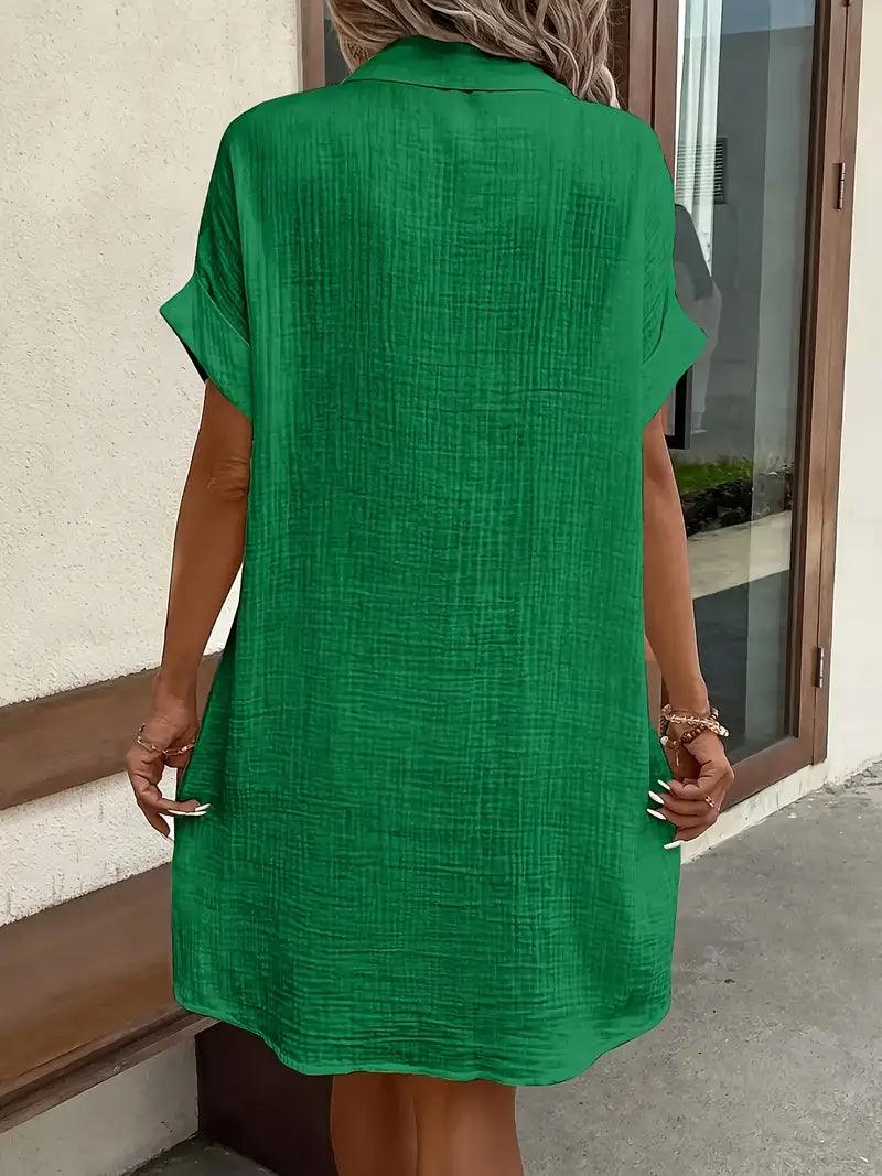 Araminta | Timeless V-Neck Blouse Dress
