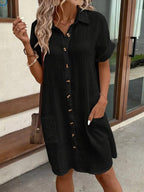 Araminta | Timeless V-Neck Blouse Dress