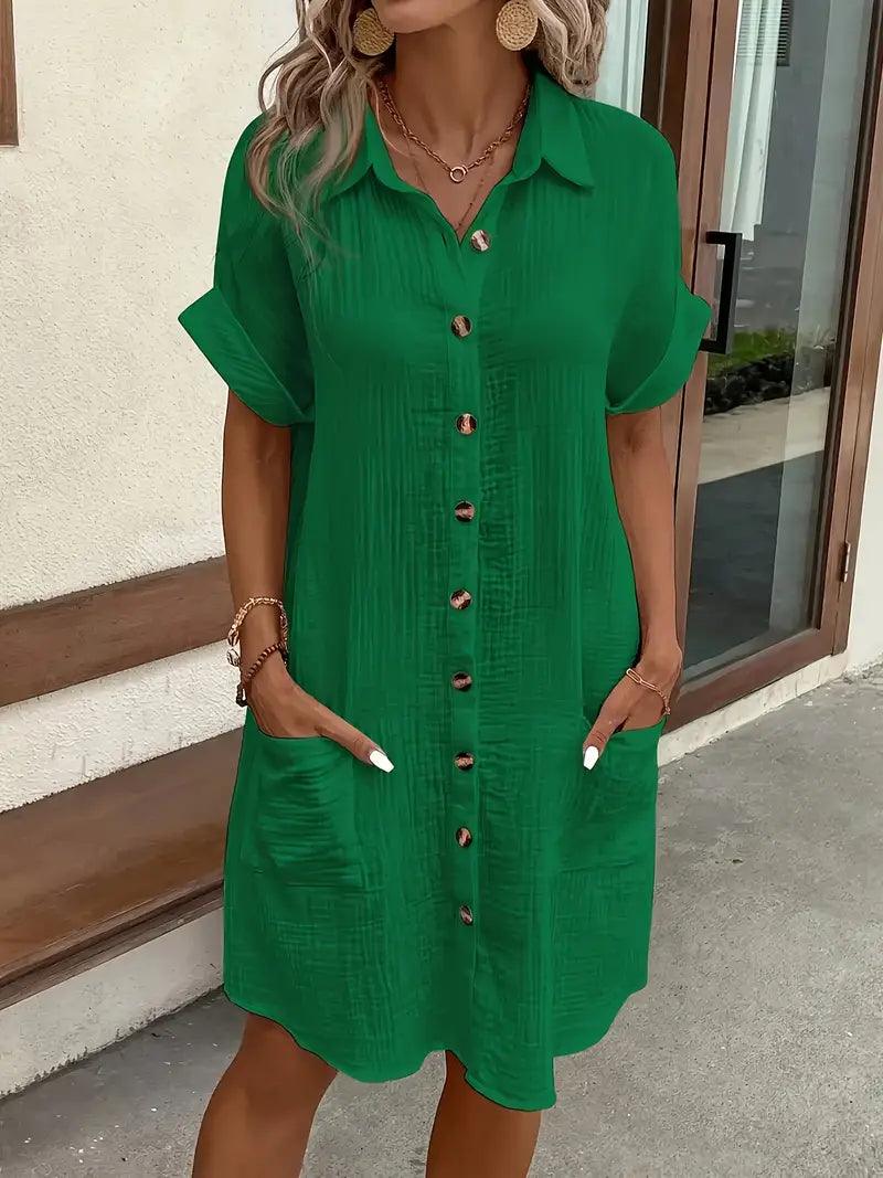 Araminta | Timeless V-Neck Blouse Dress